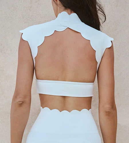 Backless Hollow-out Waistcoat Yoga Clothes High Waist Leggings Bras For Women Running Workout Fitness Sportswear