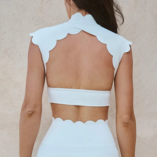 Load image into Gallery viewer, Backless Hollow-out Waistcoat Yoga Clothes High Waist Leggings Bras For Women Running Workout Fitness Sportswear
