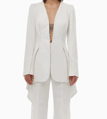 Solid Slimming Temperament Blazers for Women V Neck Long Sleeves Sense of Design Blazer Female Fashion Clothing New