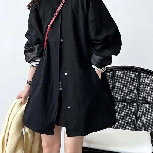 Load image into Gallery viewer, Loose Fit Brown Big Size Casual Jacket New Stand Collar Long Sleeve Women Coat Fashion Tide Spring Autumn 2025 1DH1704
