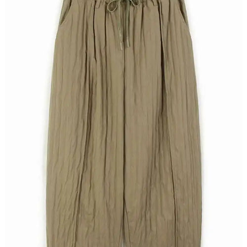 Load image into Gallery viewer, High Elastic Waist Gray Pleated Drawstring Long Wide Leg Pants New Trousers Women Fashion Tide Spring Autumn 2025 1DH8937
