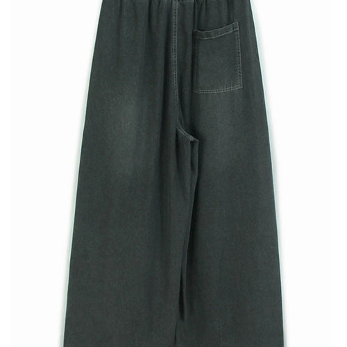 Load image into Gallery viewer, High Waist Gray Denim Pocket Casual Long Wide Leg Jeans New Women Trousers Fashion Tide Spring Autumn 2025 1DJ1571
