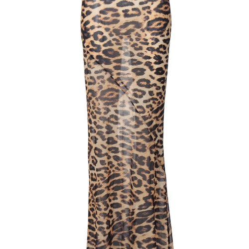 Load image into Gallery viewer, Mesh Print High Waist Sexy See Through Slim Maxi Skirt Summer Women Fashion Outfits Streetwear Festival Y2K Clothes
