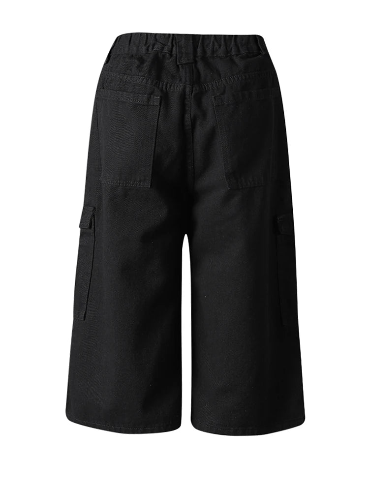 High Waist White Printed Pockets Pleated Calf-Length Pants New Trousers Women Fashion Tide Spring Autumn 2025 CPG3276