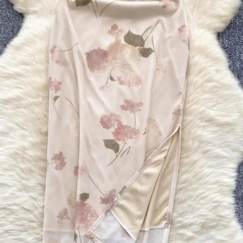 Load image into Gallery viewer, Women New Chinese Style Vintage Beige Print Elegant Long Dress 2024 Summer Fashion Hollow Out Slim Short Sleeve Sexy Party Dress
