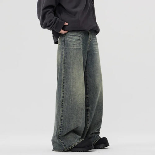 Load image into Gallery viewer, Men's Jeans Straight Leg Denim Pants New American High Street Losse Design Male Summer Trousers Casual Tide 2025 9W1553
