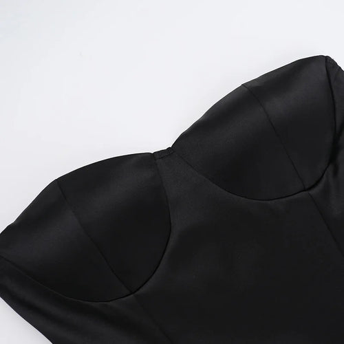 Load image into Gallery viewer, Off-shoulder Backless Sexy Mini Dress For Women Robe Fashion Solid Strapless Sleeveless A-line Slim Sexy Club Dress
