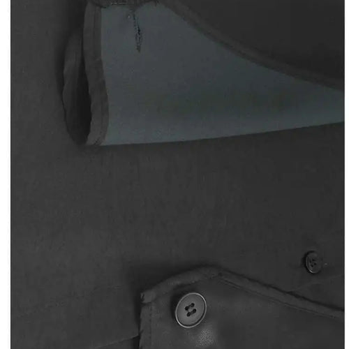 Load image into Gallery viewer, Women Black Pu Leather Vest False Two Big Size Shirt Dress New Lapel Long Sleeve Fashion Tide Spring Autumn 2025 1DH9653
