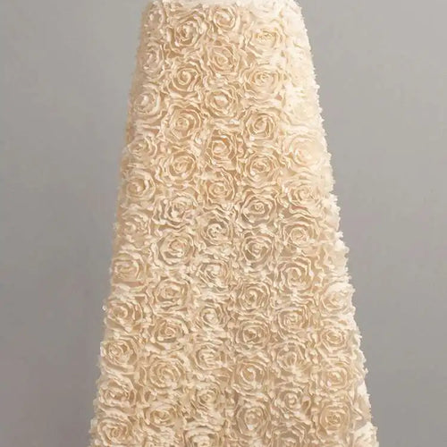 Load image into Gallery viewer, High Elastic Waist Red  Three-dimensional Flower A-line Half-body Skirt Women Fashion Tide New Spring Autumn 20251DH8549
