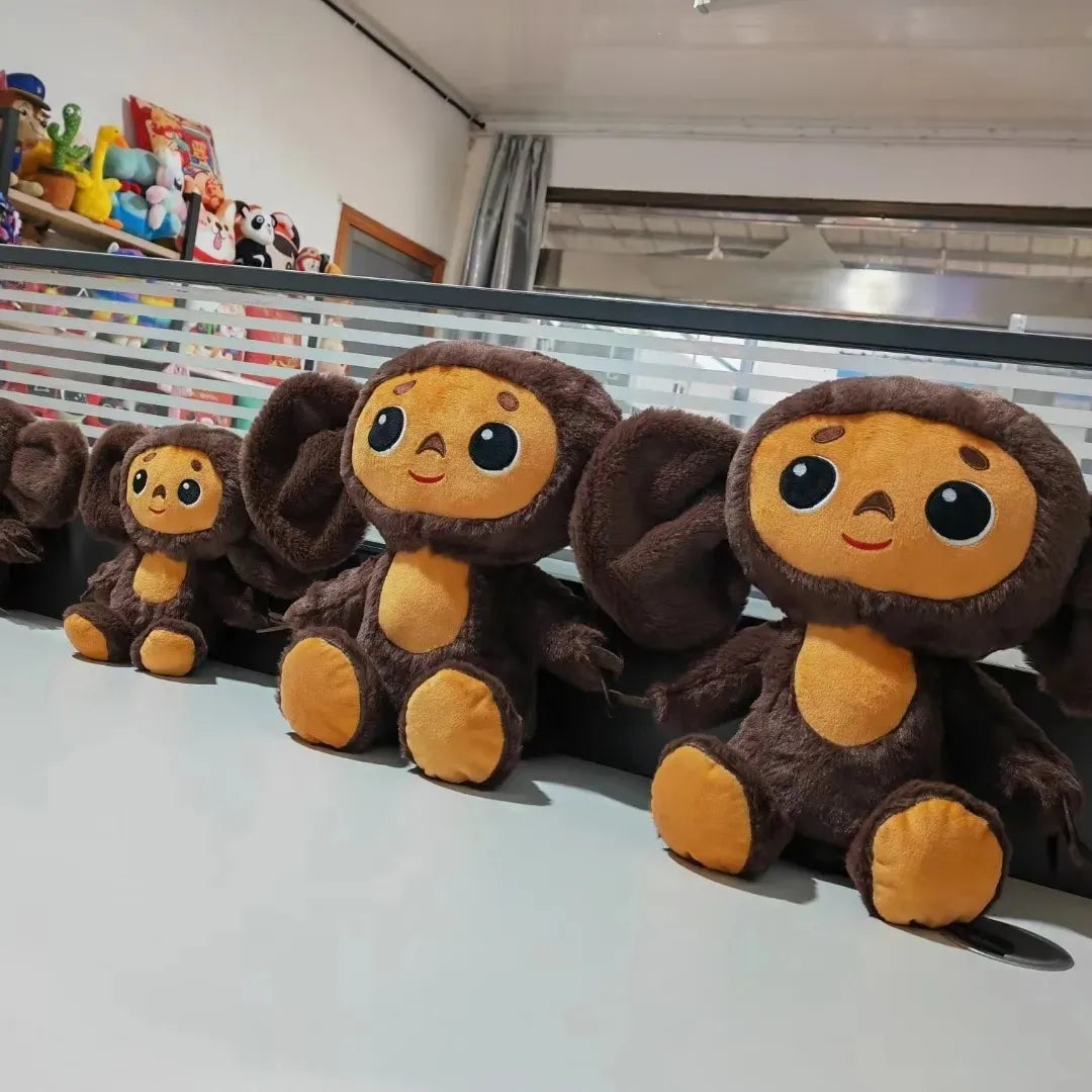 18/23cm  Russia Anime Cheburashka Plush Doll Big Eyes Monkey Чебурашка Stuffed Plushie Toys Lovely Appease Pillow For Kids Gifts