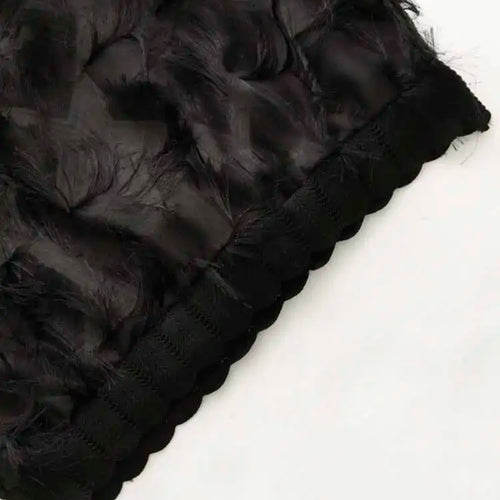 Load image into Gallery viewer, Spring Autumn Stand Collar Long Sleeve Perspective Black Loose Tassels Big Size Dress Women Fashion Tide JI780
