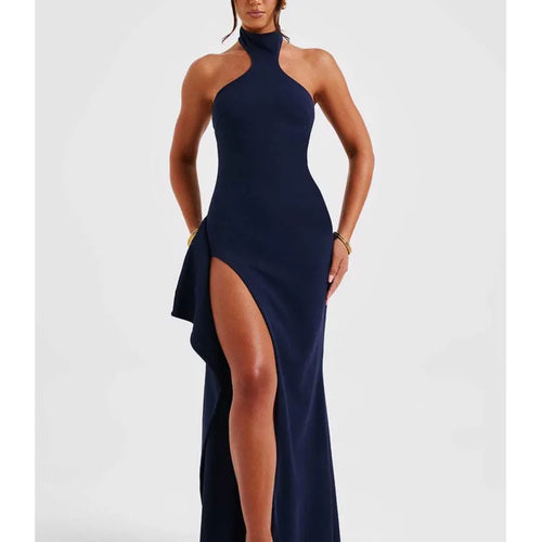 Load image into Gallery viewer, Women's Elegant Sleeveless Evening Dress, Open Back, High Split, Slim Fit Style, Female Long Dress, Spring, 2024

