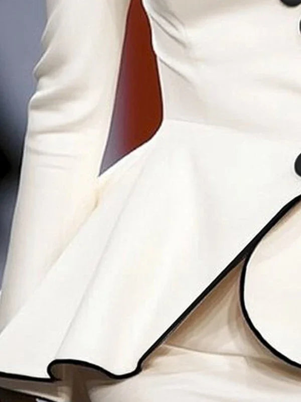 Spring New Women’s Original Jacket Outerwear Deep V-Neck Long Sleeves Buttoned Slim Elegant Ladies Clothing Tops