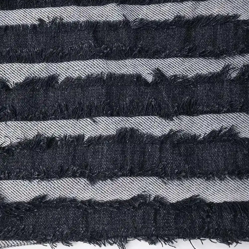 Load image into Gallery viewer, High Elastic Waist Black Burr Striped Irregular A-line Half-body Skirt Women Fashion Tide New Spring Autumn 2025 1DH5351
