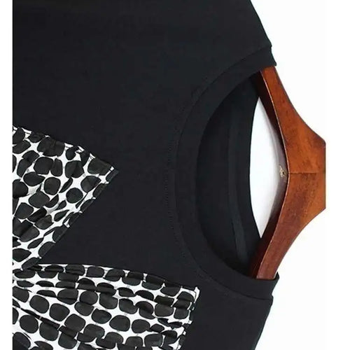 Load image into Gallery viewer, Women Black Plaid Bow Big Size Casual T-shirt New Round Neck Short Sleeve Fashion Tide Spring Summer 2025 1DE9057
