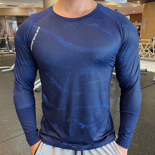 Load image into Gallery viewer, Brand Running Shirt Men&#39;s Long Sleeve Gym Shirt Men Sportswear Compression Dry Fit Shirts For Men Fitness Sport Tight T-Shirt
