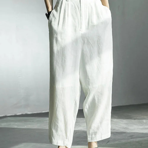 Load image into Gallery viewer, High Waist Black Topstitched Pockets Wide Leg Pants New Loose Fit Trousers Women Fashion Tide Spring Autumn 2025 1DF5357
