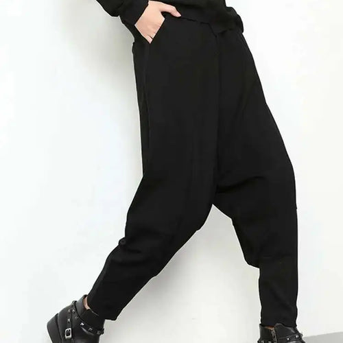 Load image into Gallery viewer, High Elastic Waist Black Pockets Casual Harem Pants New Loose Fit Trousers Women Fashion Tide Spring Autumn 2025 1DF4689
