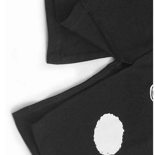 Load image into Gallery viewer, Women Black Dot Printed Irregular Big Size T-shirt New Round Neck Short Sleeve Fashion Tide Spring Summer 2025 1DH9970
