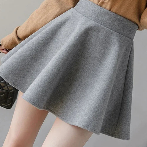 Load image into Gallery viewer, Autumn Korean Fashion Women&#39;s Solid Color PU Pleated Skirts Slim Fit High Waisted Unique Zippered Mini Leather Skirt
