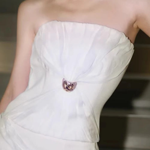 Load image into Gallery viewer, Solid Two Piece Set For Women Slash Neck Vests High Waist Temperament Mini Skirts Elegant Slimming Sets Female New
