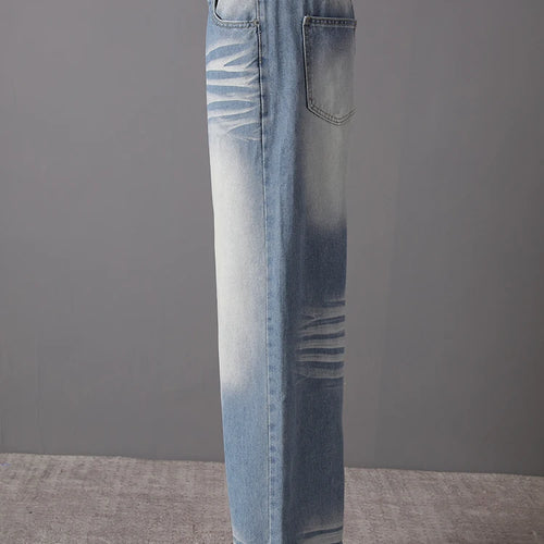 Load image into Gallery viewer, High Waist Blue Denim Vintage Pocket Casual Wide Leg Jeans New Women Trousers Fashion Tide Spring Autumn 2025 CPG3090
