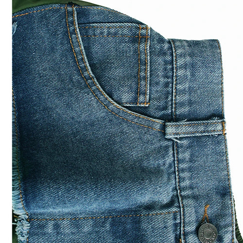 Load image into Gallery viewer, High Elastic Waist Apricot Denim Color-block A-line Half-body Skirt Women Fashion Tide New Spring Autumn 2025 1DF8673
