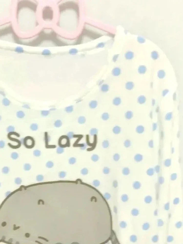 Japanese Fairy Loose Long Sleeve T-shirt 2025 Casual Y2k Aesthetic Kawaii Cartoon Tops Women Autumn Sweet Harajuku Grunge Tees