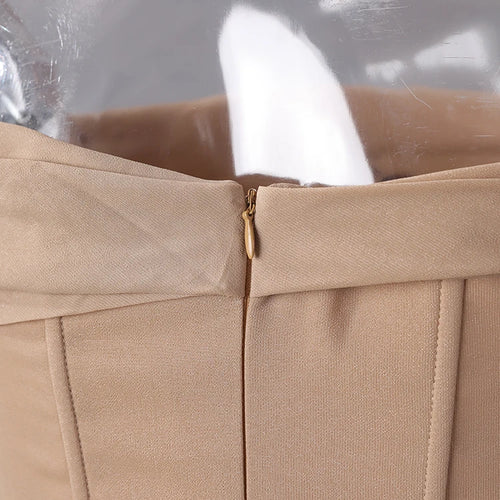 Load image into Gallery viewer, Women Khaki Pleated Slim Elegant Long Party Dress New Slash Neck Sleeveless Fashion Tide Spring Autumn 2025 CPG2992
