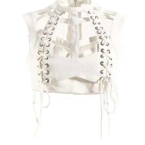 Load image into Gallery viewer, Wide Leg Pants Hollow Out Two Piece Suit New Stand Collar Long Sleeve Loose Fit Women Fashion Spring Autumn 2025 1DE9154
