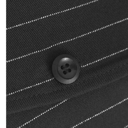 Load image into Gallery viewer, Women Black Striped Drawstring Big Size Knee-Length Dress New Lapel Long Sleeve Fashion Tide Spring Autumn 2025 1DH9966
