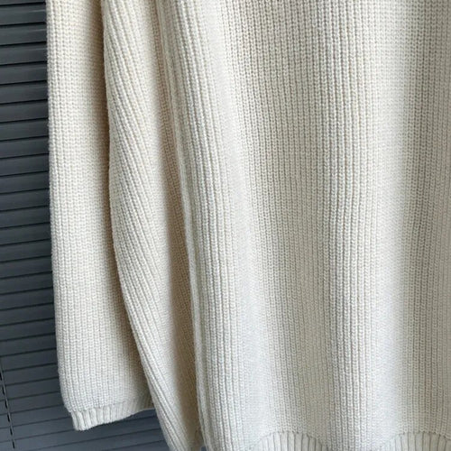 Load image into Gallery viewer, Solid Minimalist Sweaters For Women Turtleneck Long Sleeve Loose Patchwork Zipper Knitting Sweater Female Clothing
