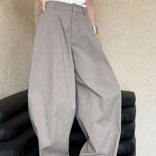Load image into Gallery viewer, High Waist White Pocket Brief Shaped Long Wide Leg Pants New Trousers Women Fashion Tide Spring Autumn 2025 1DJ0735
