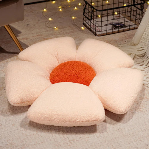 Load image into Gallery viewer, 30/75cm six Petal Flower Cushion Girly Room Decor Sunflower Pillow Bay Window Grey Flower Setting for Kids Bedroom Seat Pillow v2
