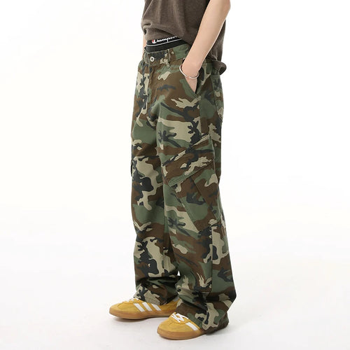 Load image into Gallery viewer, Hign Street Men&#39;s Jeans New American Stylish Large Pocket Fashion Washed Loose Design Male Trousers Summer 2025 9W1692
