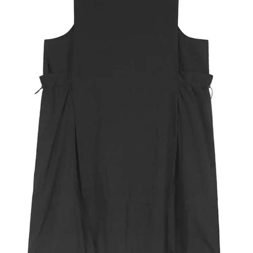 Load image into Gallery viewer, Women Black Pockets Drawstring Big Size Vest Dress New Round Neck Sleeveless Fashion Tide Spring Summer 2025 1DJ0658
