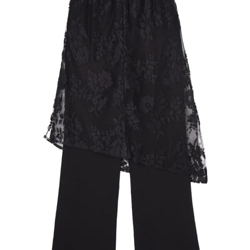 Load image into Gallery viewer, High Elastic Waist Black Lace Irregular Long Wide Leg Pants New Trousers Women Fashion Tide Spring Autumn 2025 1DJ1094
