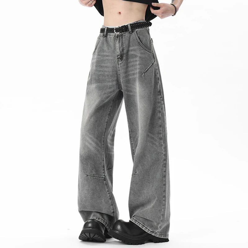 Men's Jeans New Summer Three Dimensional Splicing Design American High Street Straight Leg Male Denim Pants 2025 9W1660