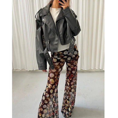 Load image into Gallery viewer, Fashion Loose Leopard Print Flared Pants Women&#39;s Pants 2025 Spring/summer New Slim Fit Party Holiday Beach Streetwear
