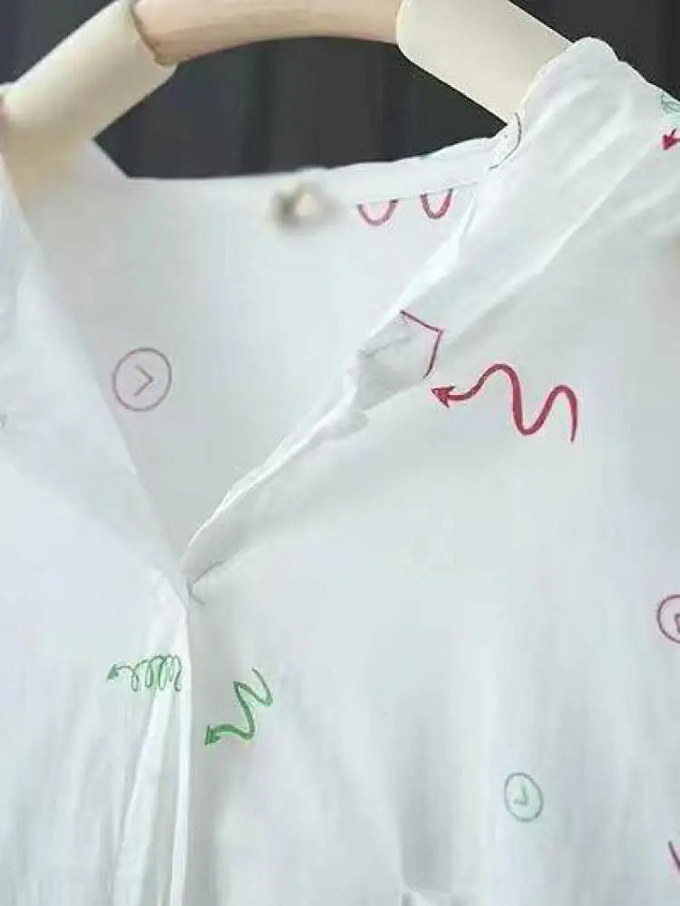 Women's Shirts Hooded Sunscreen Long Sleeved Shirt Female Top Summer New Coat Medium Long Jacket Thin Printed Blouse