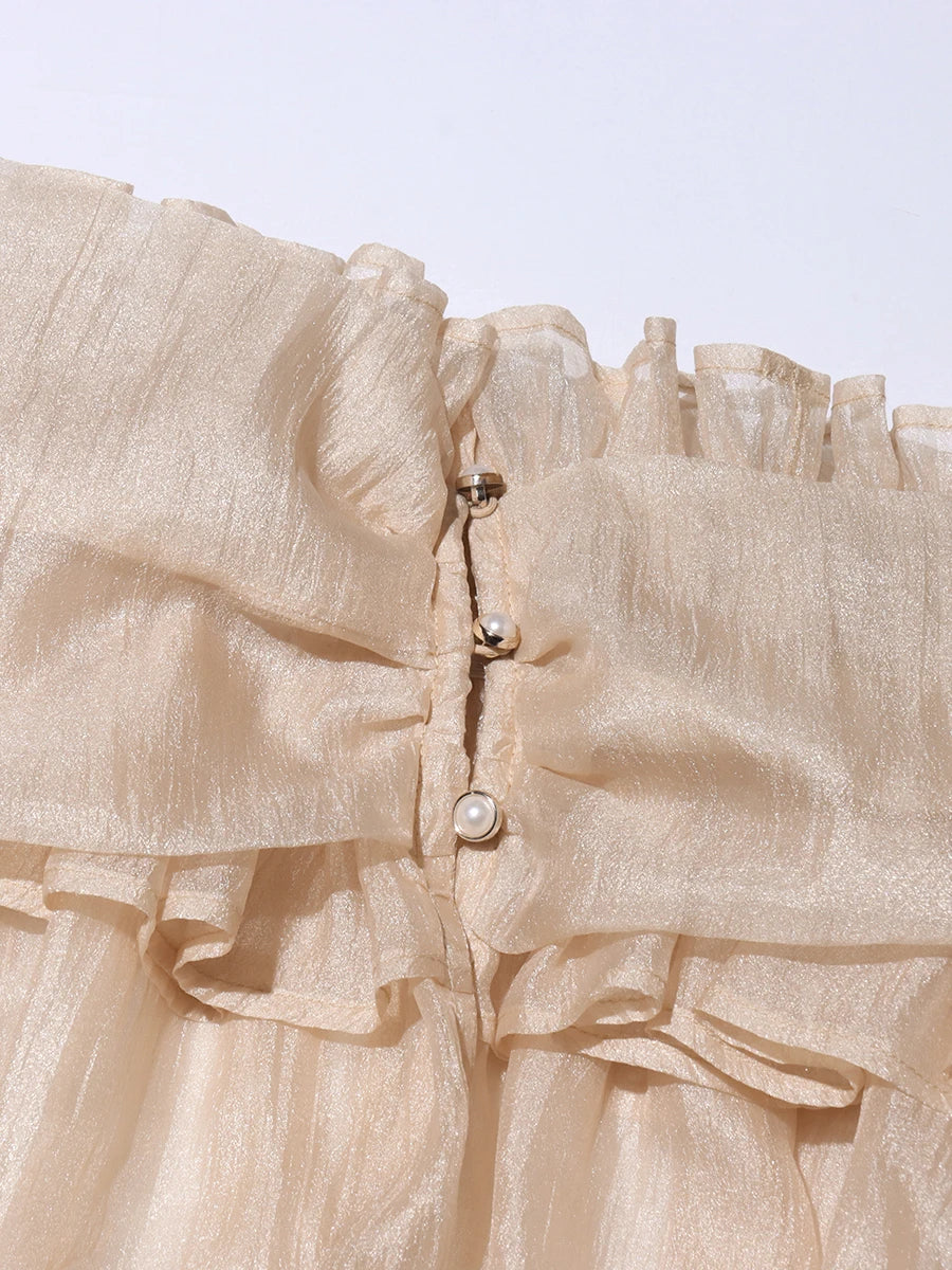 Solid Spliced Lace Up Loose Blouses For Women Slash Neck Long Sleeve Casual Shirts Female Fashion Style Clothes New