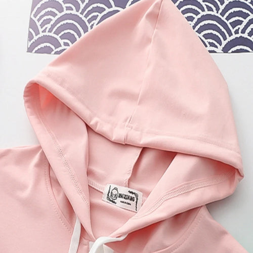 Load image into Gallery viewer, Women cotton Hoodies Spring Long Sleeve Drawstring letter print Hooded Sweatshirt Female Harajuku Cute Pullover Tops
