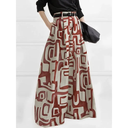 Load image into Gallery viewer, Trendy Women&#39;s High Waisted Pant 2025 Summer Spring Loose Pleated Printed  Wide Leg Casual Long Trousers For Female
