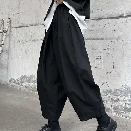 Load image into Gallery viewer, High Elastic Waist Black Pleated Long Wide Leg Pants New Loose Fit Trousers Women Fashion Tide Spring Autumn 2025 1DF9659
