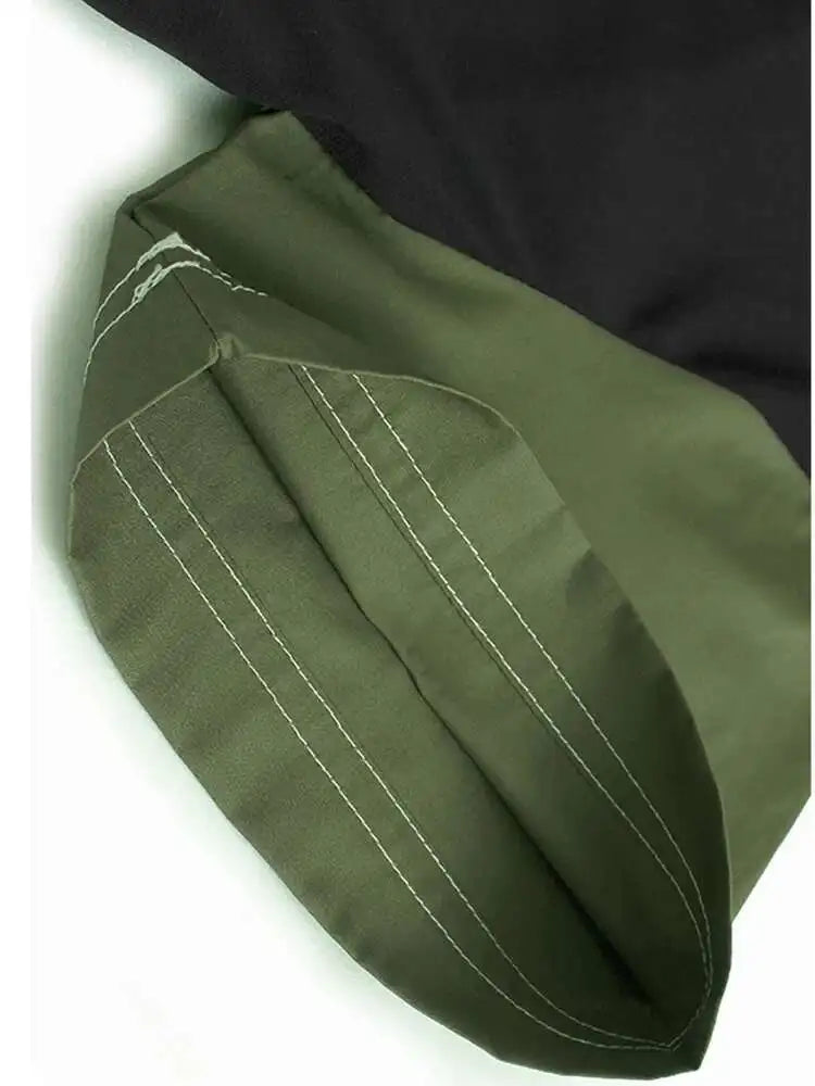 Women Black Pleated Color-block Big Size Midi Dress New Round Neck Short Sleeve Fashion Tide Spring Summer 2025 1DH5237