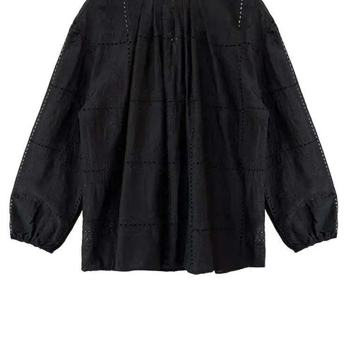 Load image into Gallery viewer, Lace Big Size Shirt Half-body Skirt Two Pieces Suit New Round Neck Long Sleeve Women Fashion Spring Autumn 2025 1DJ0062
