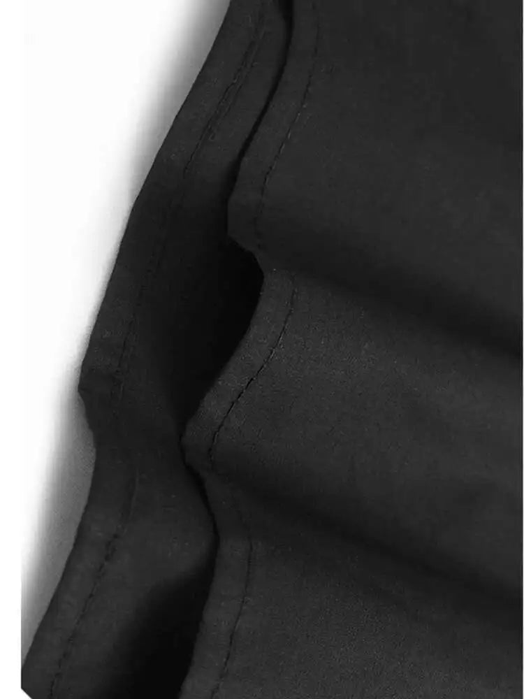 Women Khaki Color-block Pleated Big Size Midi Dress New Round Neck Short Sleeve Fashion Tide Spring Summer 2025 1DH5680