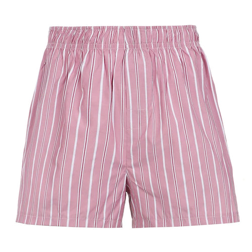 Load image into Gallery viewer, Casual Pink Stripe Basic Summer Shorts Women Korean Style Coquette Clothes Homewear Hotpants Girls Short Trousers New
