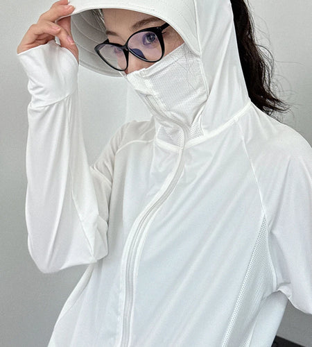 Gray Sunscreen Thin Big Size Casual Jacket New Hooded Long Sleeve Women Coat Fashion Tide Spring Autumn 2025 1DJ1562