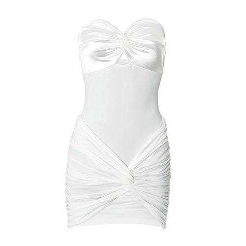 Load image into Gallery viewer, Sexy 2 Pieces Sets For Women Off-shoulder Strapless Hollow Out Bodysuit And Hot Skirt Two Pieces Sets Sexy Suit
